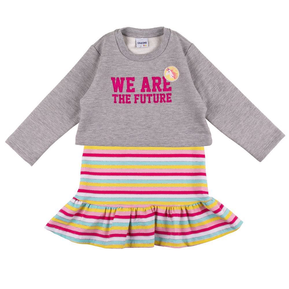 Conjunto de 1 a 3 Anos Vestido e Casaco Fakini