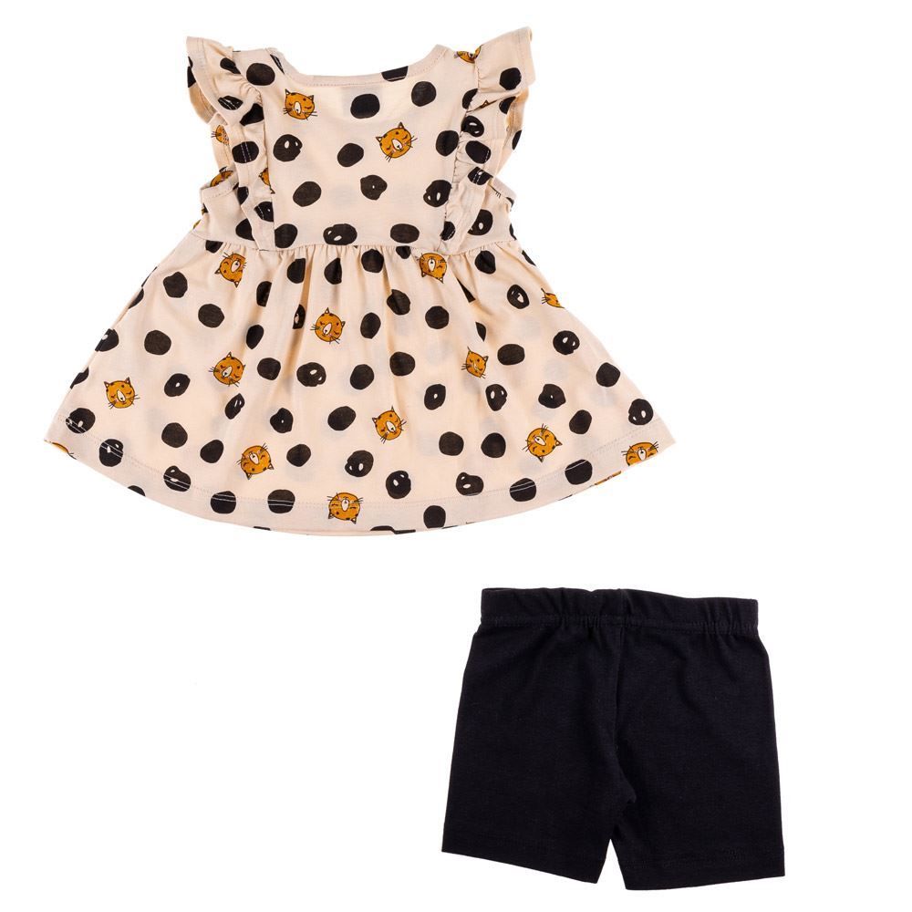 Conjunto de Bebê Bata e Bermuda Onçinha Fakini