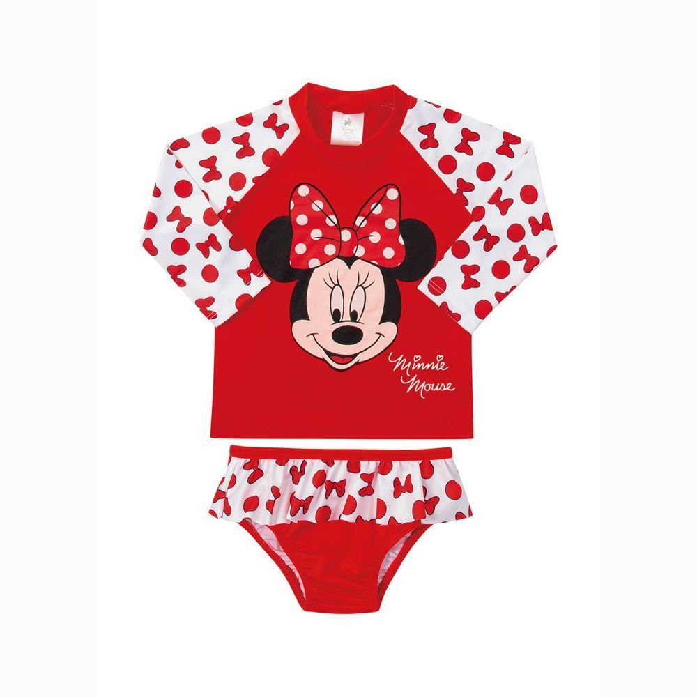 Conjunto de Bebê Camiseta + Tanga Minnie Marlan Malhas