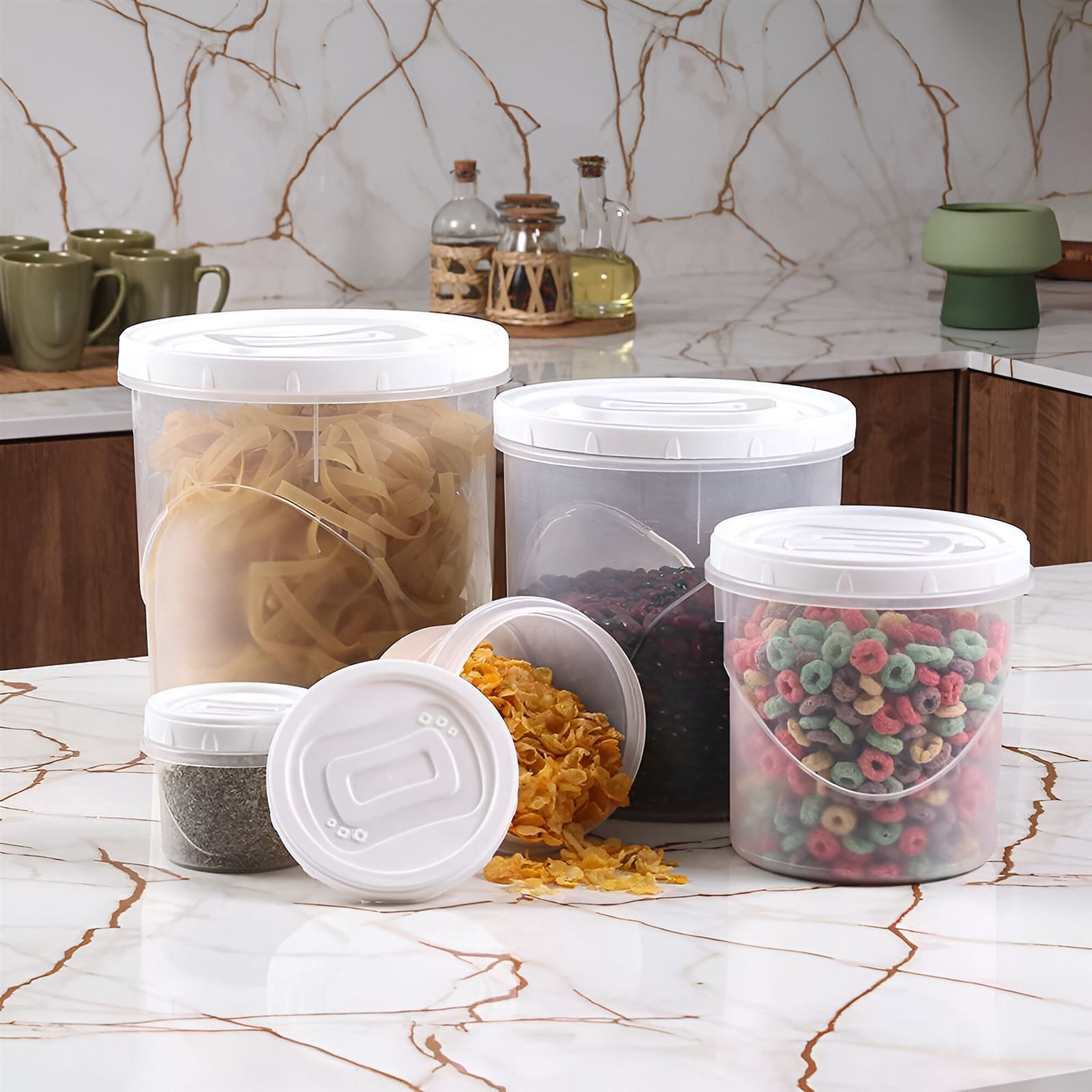 Jogo De Potes Click Com Rosca Plasútil - 5 Peças