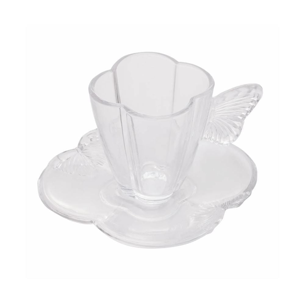 Jogo De Xícaras Com Pires Butterfly Wolff 8 Peças - 80ml