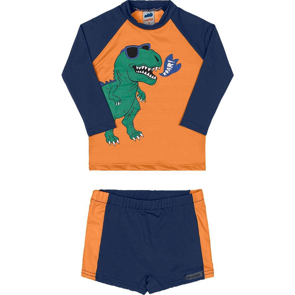 Conjunto Infantil Proteção Uv 4 a 8 Anos Marlan Malhas