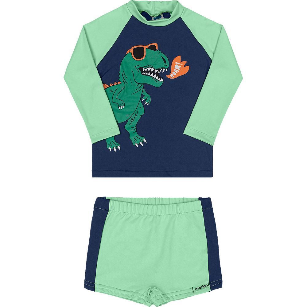 Conjunto Infantil Uv 1 a 3 Anos Dino Marlan Malhas