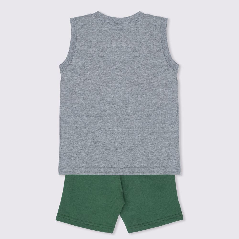 Conjunto Menino 1 a 3 anos Regata + Bermuda Dino Yoyo Kids