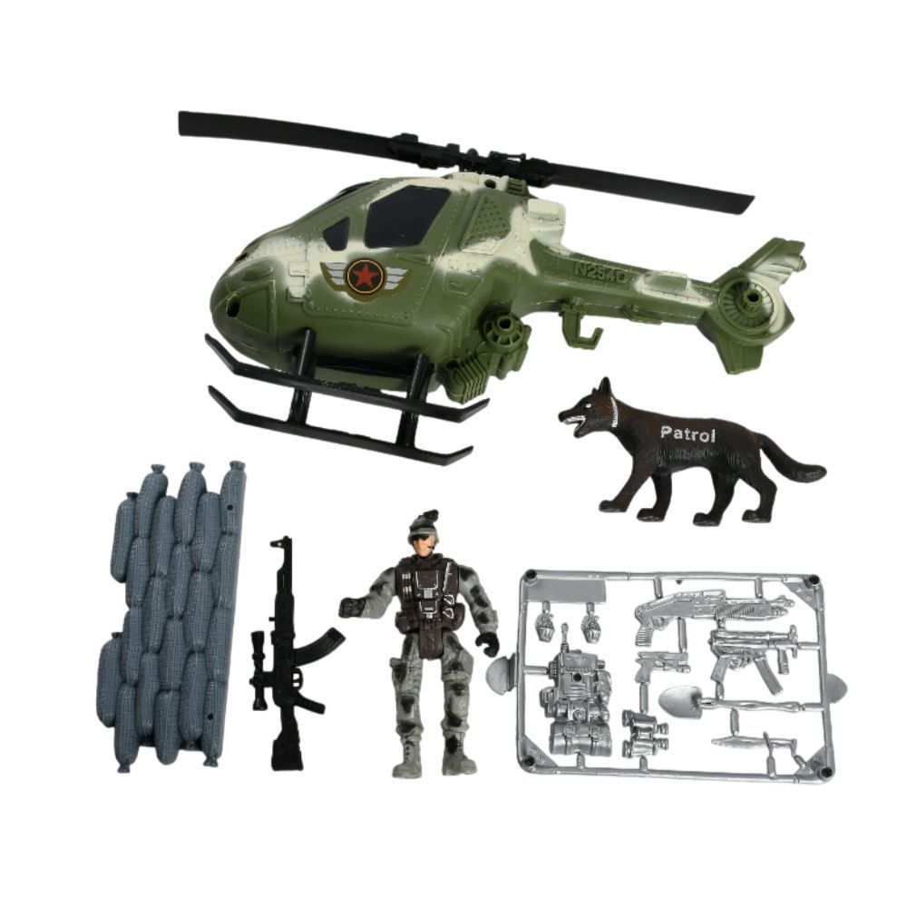 Conjunto Militar Helicóptero e Soldado Havan Toys - HBR0319