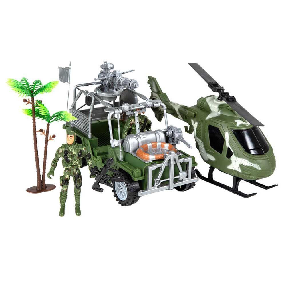 Conjunto Militar Soldado Jipe E Helicóptero Havan Toys - HBR0315