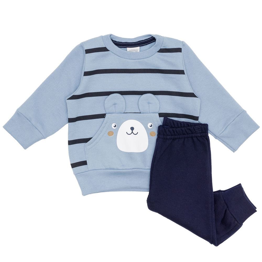 Conjunto Moletom de Bebê Blusão + Calça Urso Alakazoo