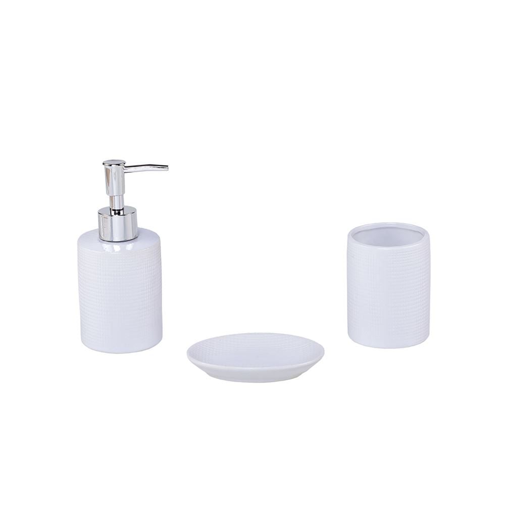 Conjunto Para Banheiro Branco 3 Peças Lyor - Lille