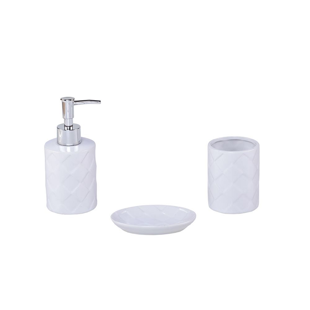 Conjunto Para Banheiro Branco 3 Peças Lyor - Toulon