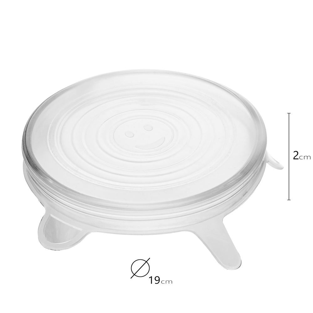 Conjunto Tampas Redondas Flexíveis 20Cm Lyor - 6 Peças