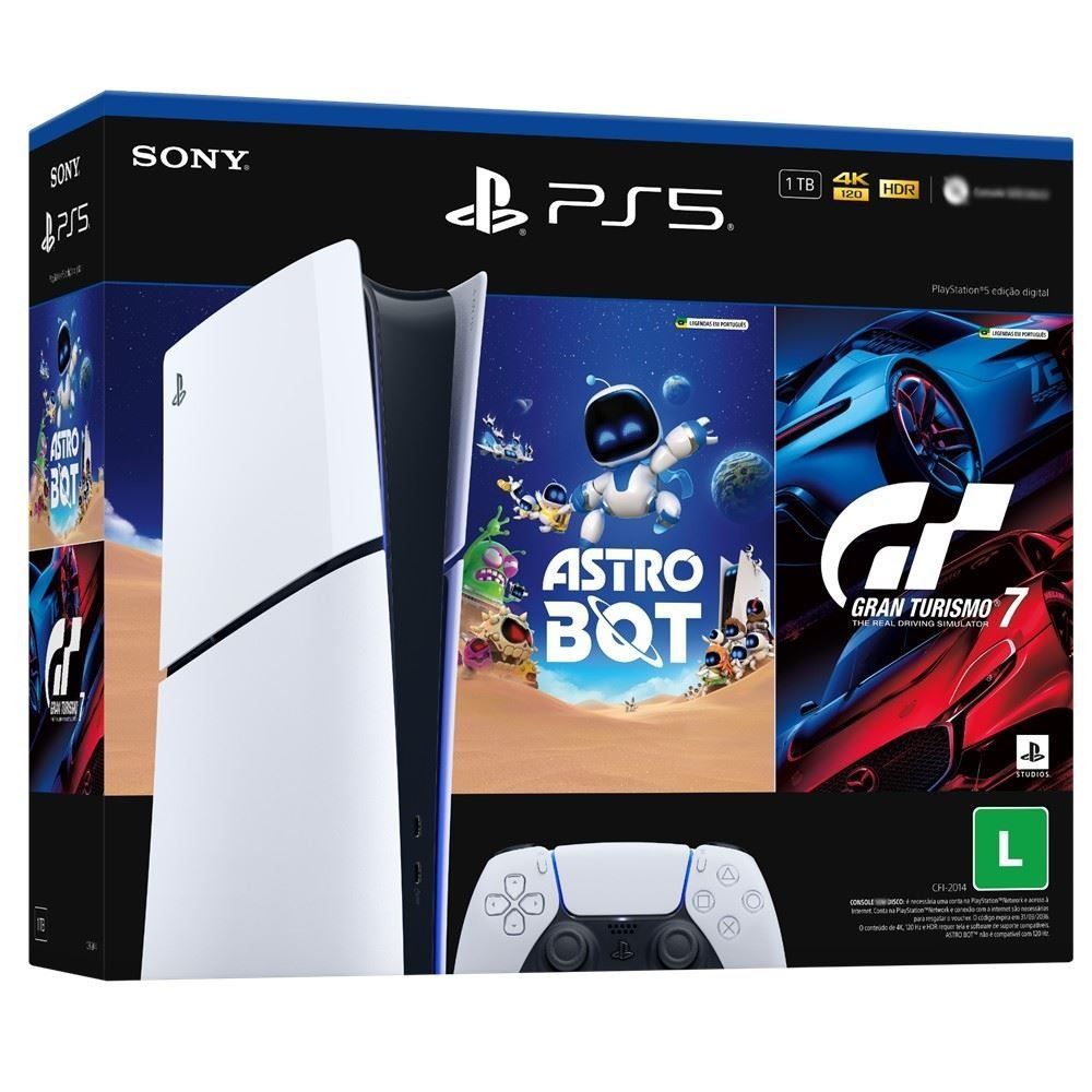 Console Playstation 5 Sony 1Tb Disk Bundle Astro Bot e Gran Turismo 7 - Bivolt