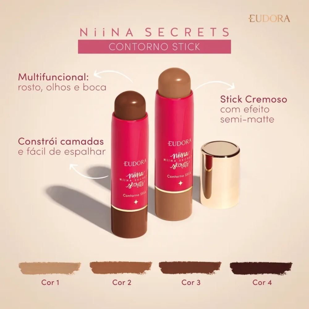 Contorno Stick Nina Secrets Eudora - Cor 3