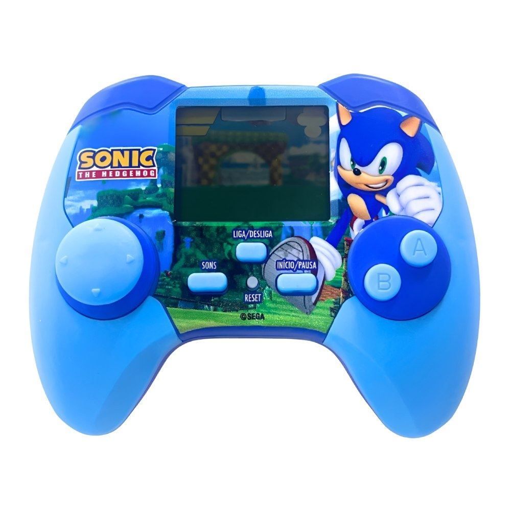 Controle Minigame Portátil Infantil Sonic Candide - Azul