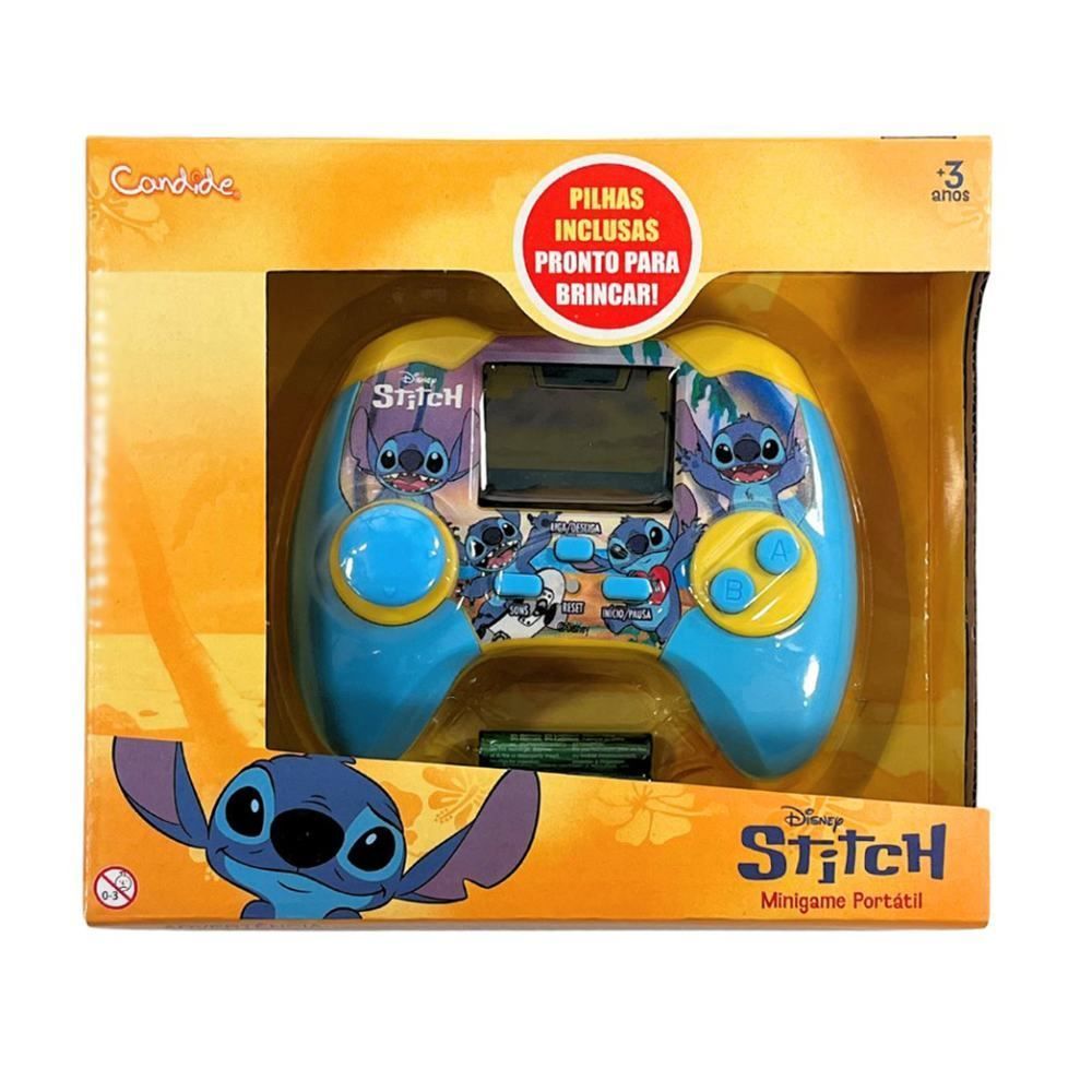 Controle Minigame Portátil Infantil Stitch Candide - Azul