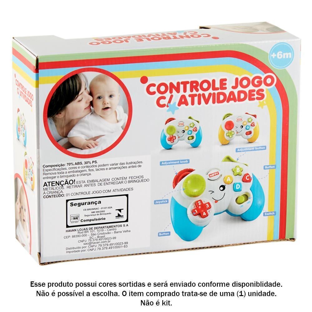 Controle Musical Com Atividades Luz E Sons Havan Baby - HBR0198