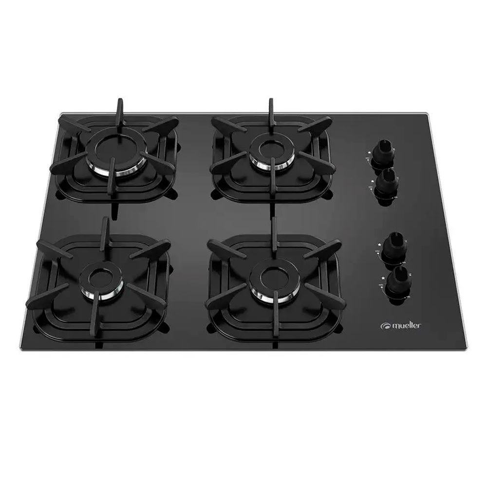 Fogão Cooktop Mueller 4 Bocas Preto Ultra Chama - Bivolt 