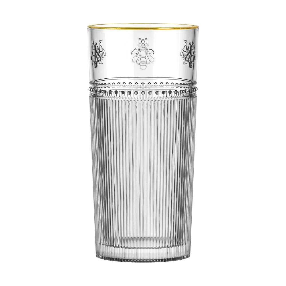 Copo Alto Abelha Filete Dourado L’Hermitage 350Ml - Vidro