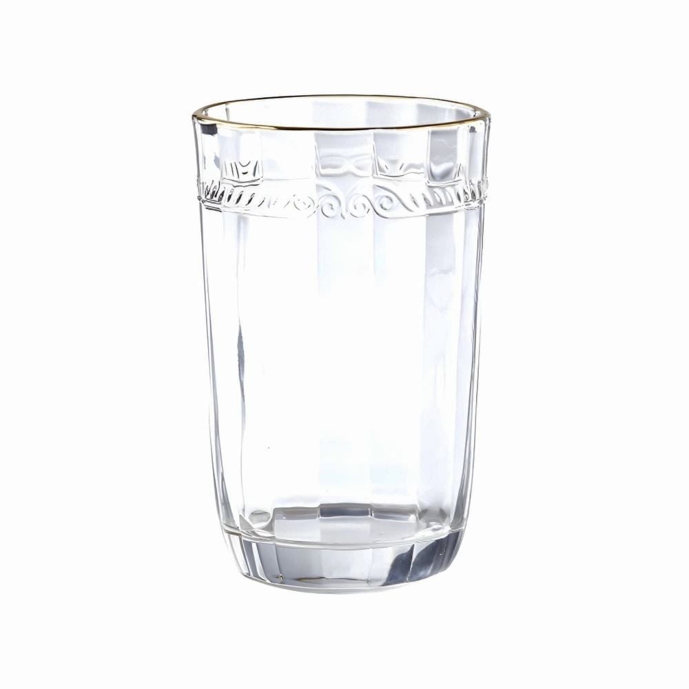 Copo Long Drink Imperial com Filete Dourado Lyor 370Ml - Transparente