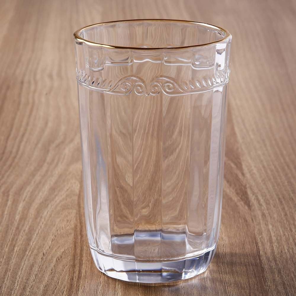 Copo Long Drink Imperial com Filete Dourado Lyor 370Ml - Transparente