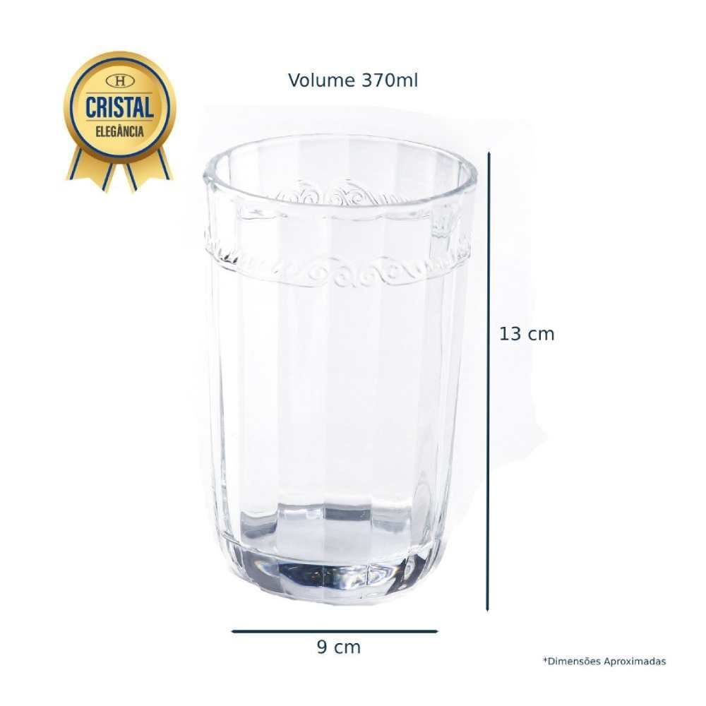 Copo Alto Cristal Ecológico Imperial Lyor 390Ml - Transparente