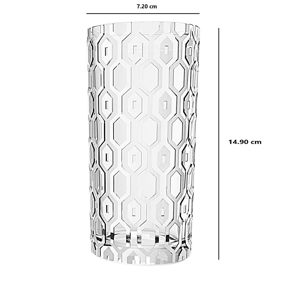 Copo Alto Favos Cristal Ecológico 370Ml A14,9Cm