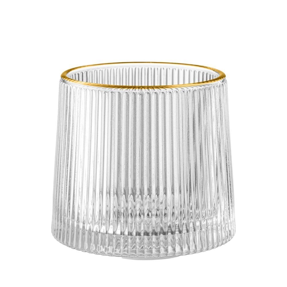 Copo Baixo Filete Dourado Cameratta L'hermitage 180Ml - Vidro