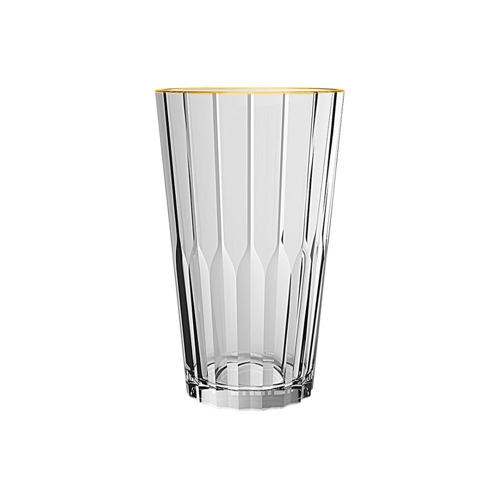 Copo de Vidro Long Drink Zaira 470Ml Allmix - Filete Dourado