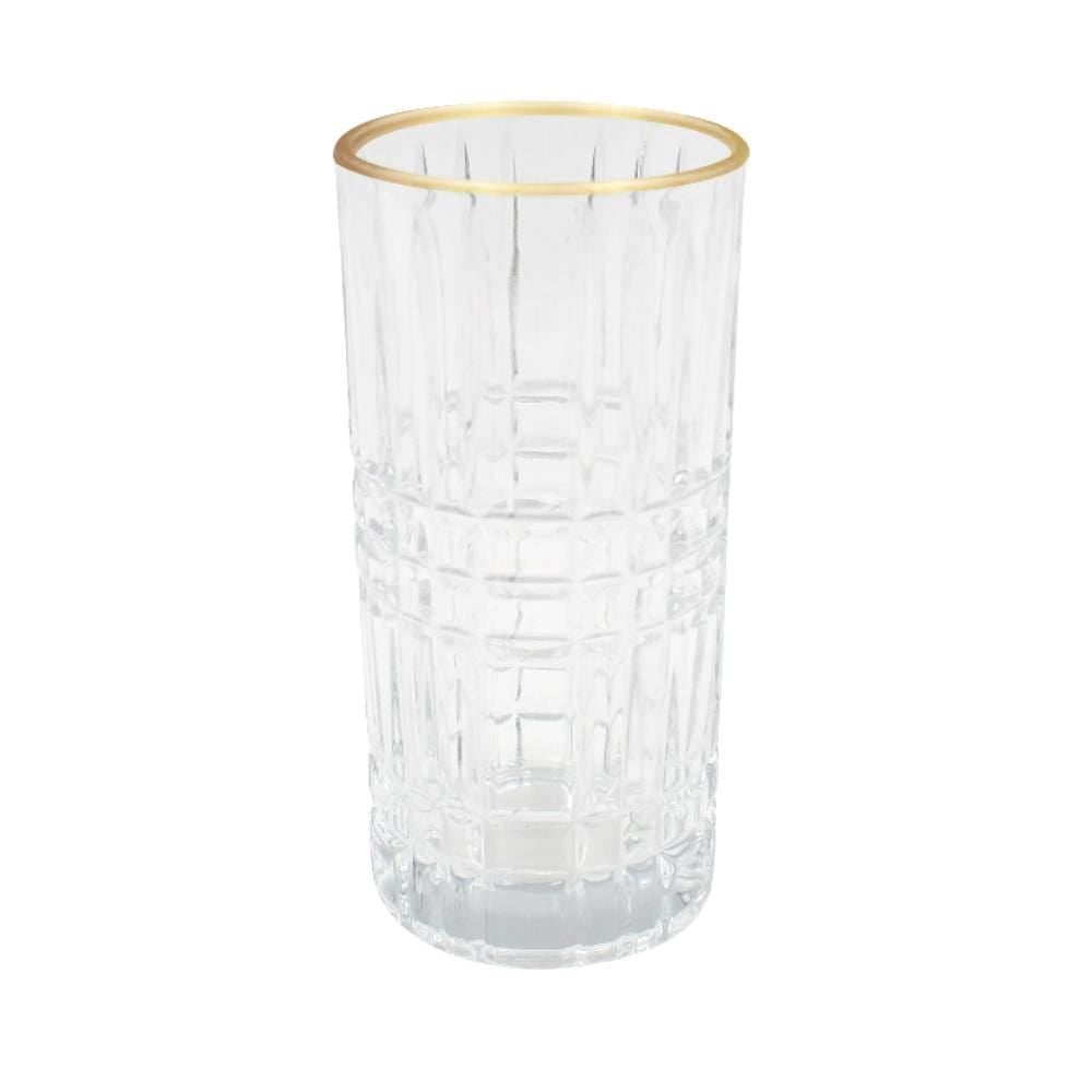 Copo Long Drink Com Filete Dourado Classic Havan Casa - 340ML