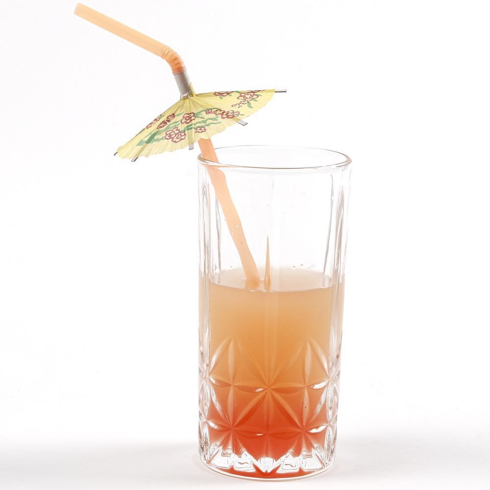 Copo Long Drink Flower Havan Casa 340Ml - Vidro Transparente