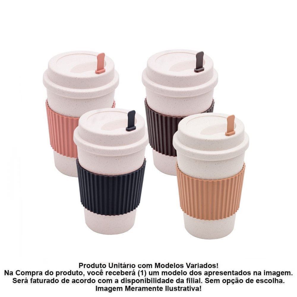 Copo para Café com Tampa e Mexedor Lyor 450Ml - Produto sortido