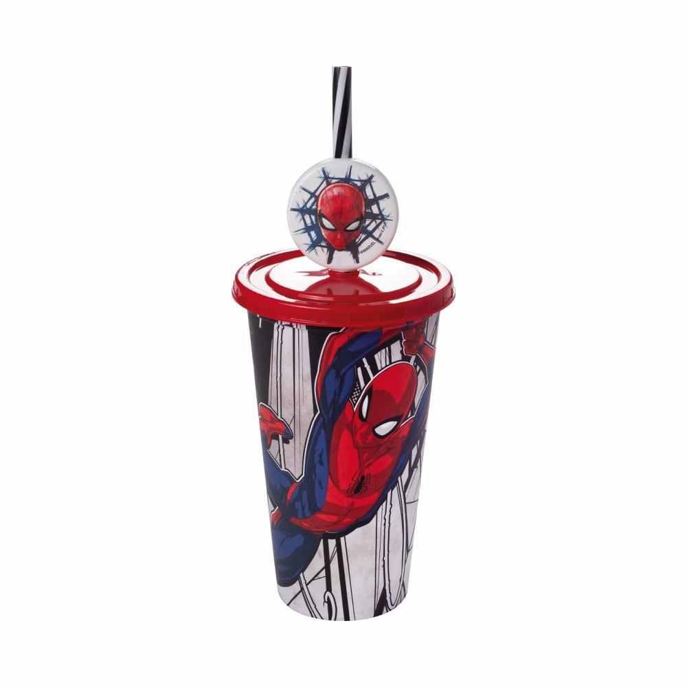 Copo Refri Com Pin Homem-Aranha Plasutil 500 Ml