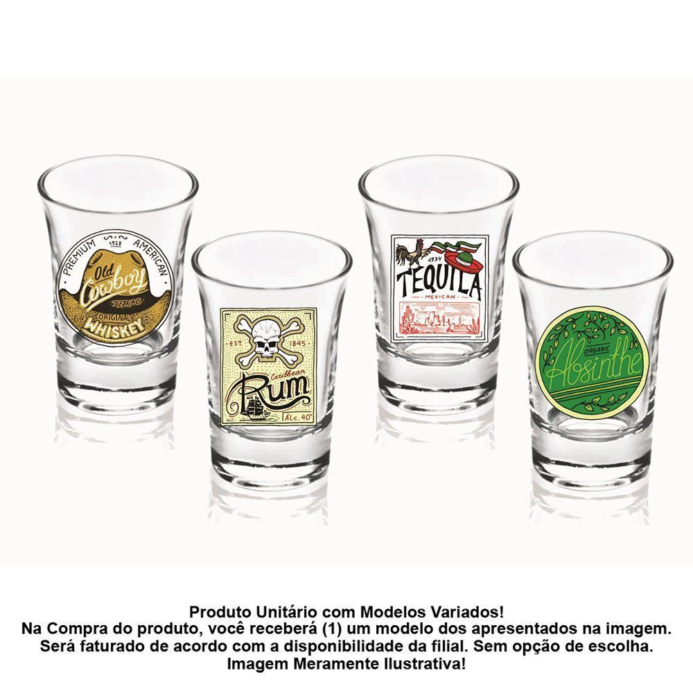 Copo Shot Campana Decormartin 7Ml Vidro - Sortidos