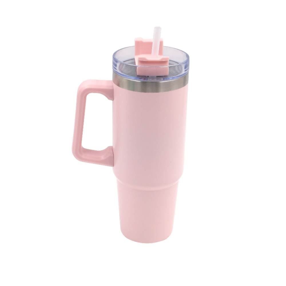 Copo Térmico Com Canudo Havan Casa 800Ml - Rosa