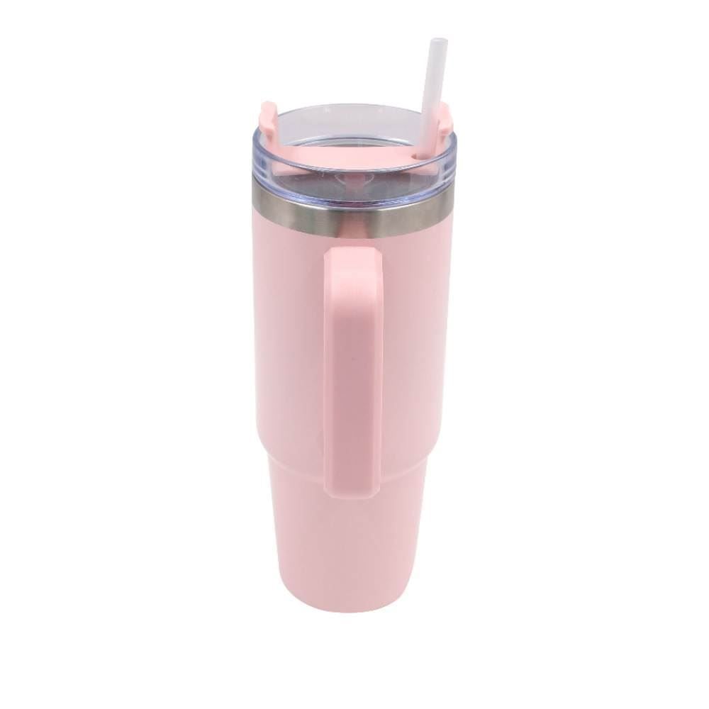 Copo Térmico Com Canudo Havan Casa 800Ml - Rosa