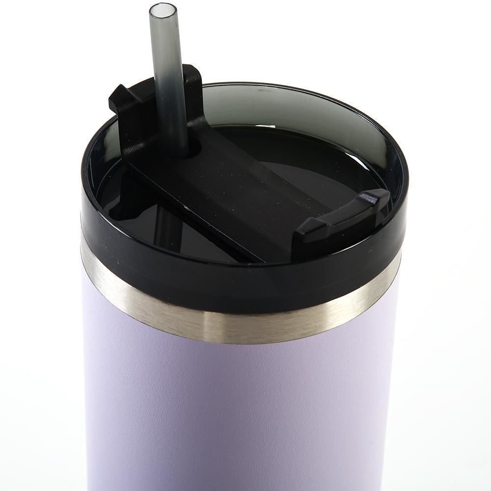 Copo Térmico Com Canudo Plasvale 900Ml - Ametista