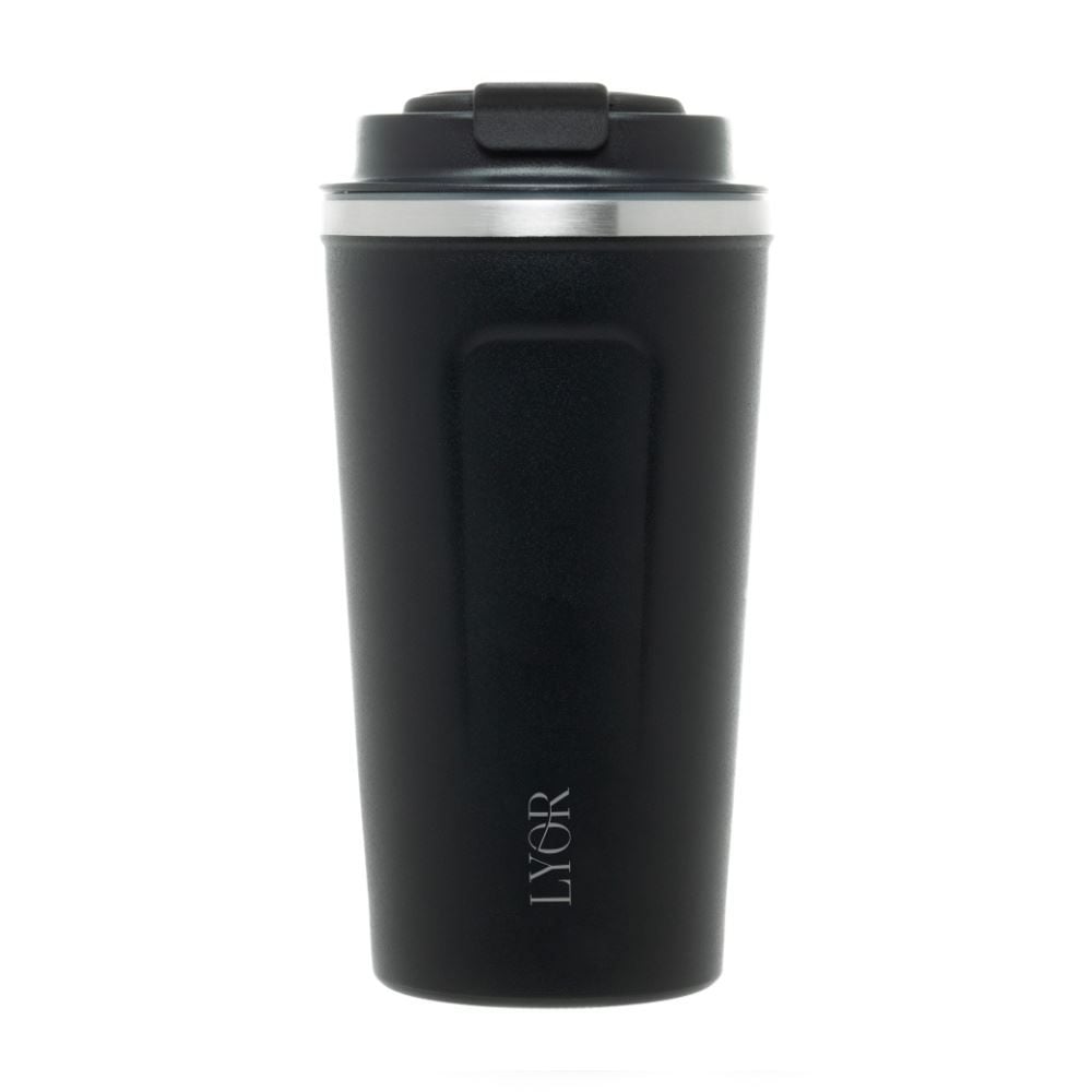 Copo Térmico Com Termômetro Motion Lyor 500Ml - Preto