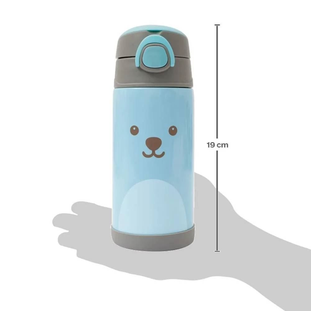 Copo Térmico Infantil Com Canudo Gumy Buba - Azul Claro