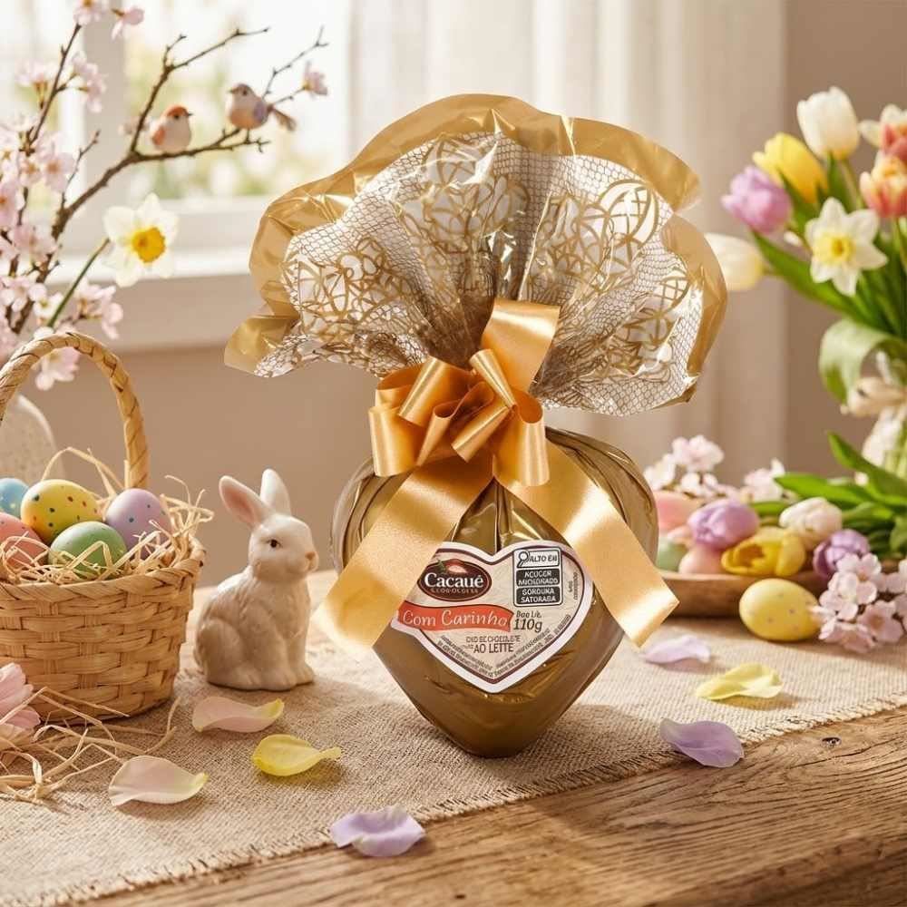 Coração de Chocolate Ao Leite Pequeno 110G Cacauê - 120g