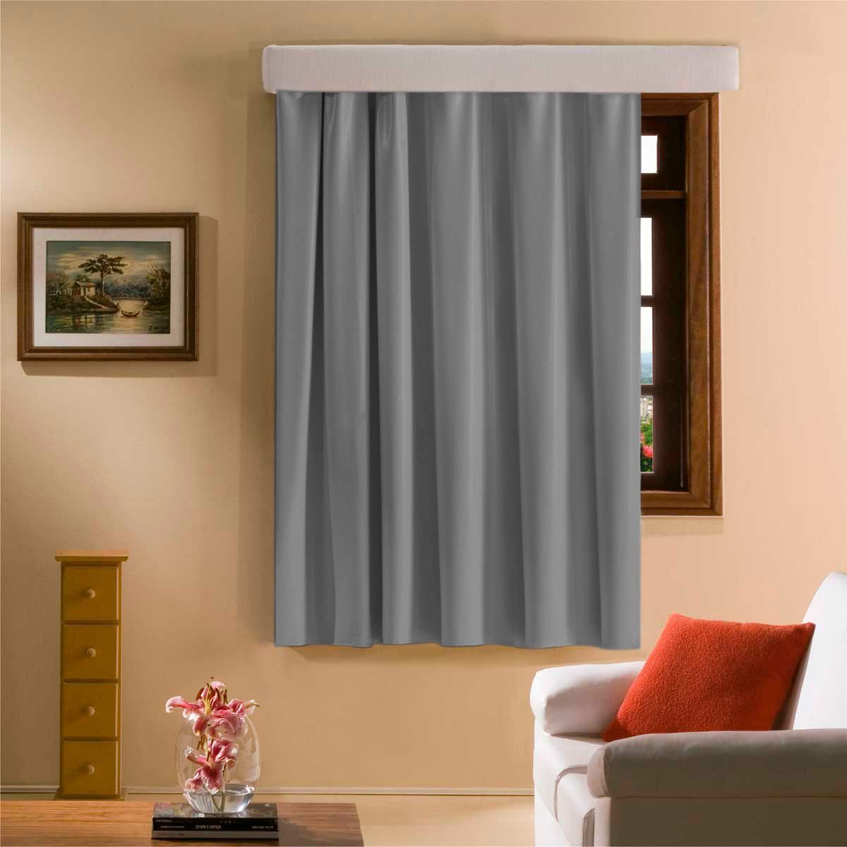 Cortina Blackout Para Quarto E Sala Rodízio 1,30X2,00 M Havan Casa - Cinza