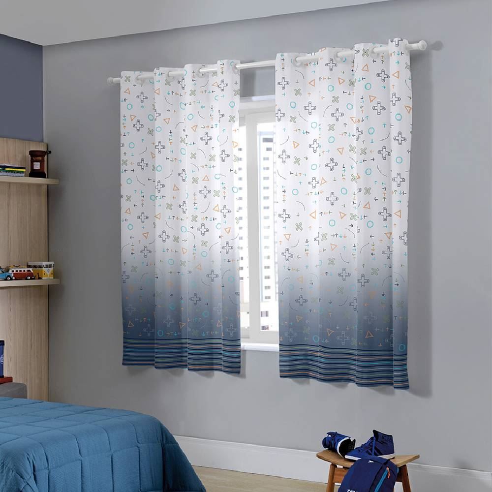 Cortina Blackout Infantil 2,40X1,70 m Havan Casa - Game Azul