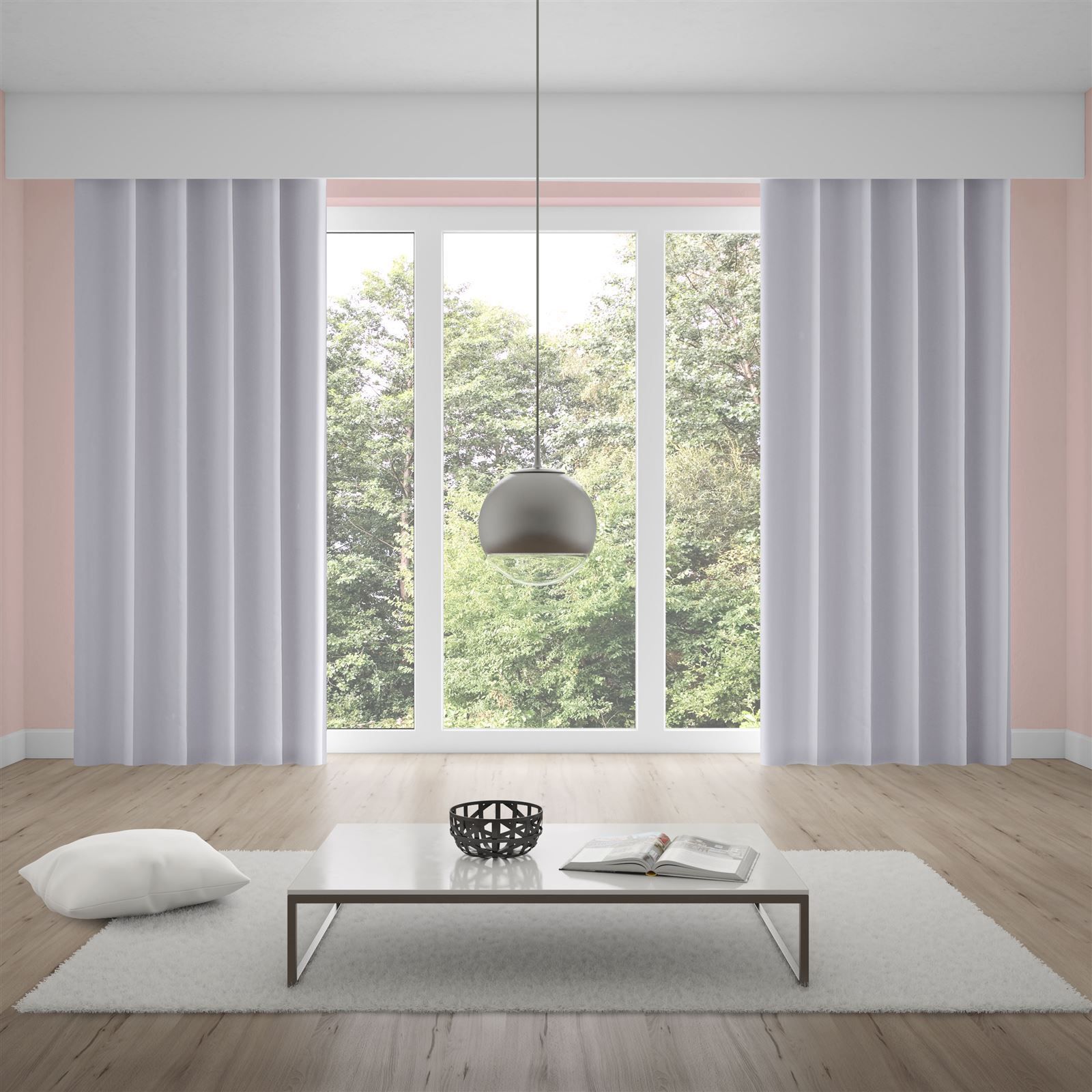 Cortina Corta Luz 3,60X2,50M Tecido Brilho - Branco