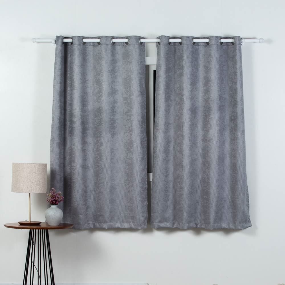 Cortina Corta Luz Tecido Brilho Veludo 2,60X1,70M Havan Casa - Titanio