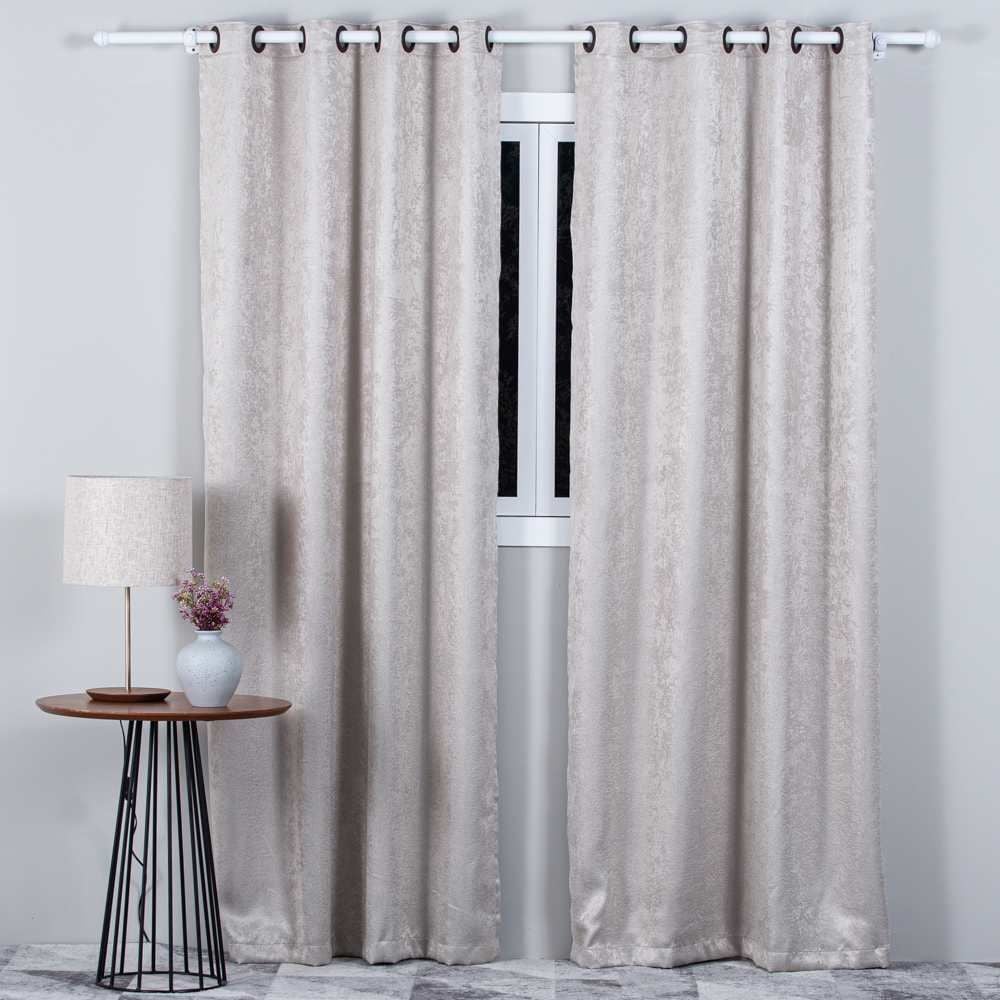 Cortina Corta Luz Tecido Brilho Veludo 2,60X2,30 M Havan Casa - Areia
