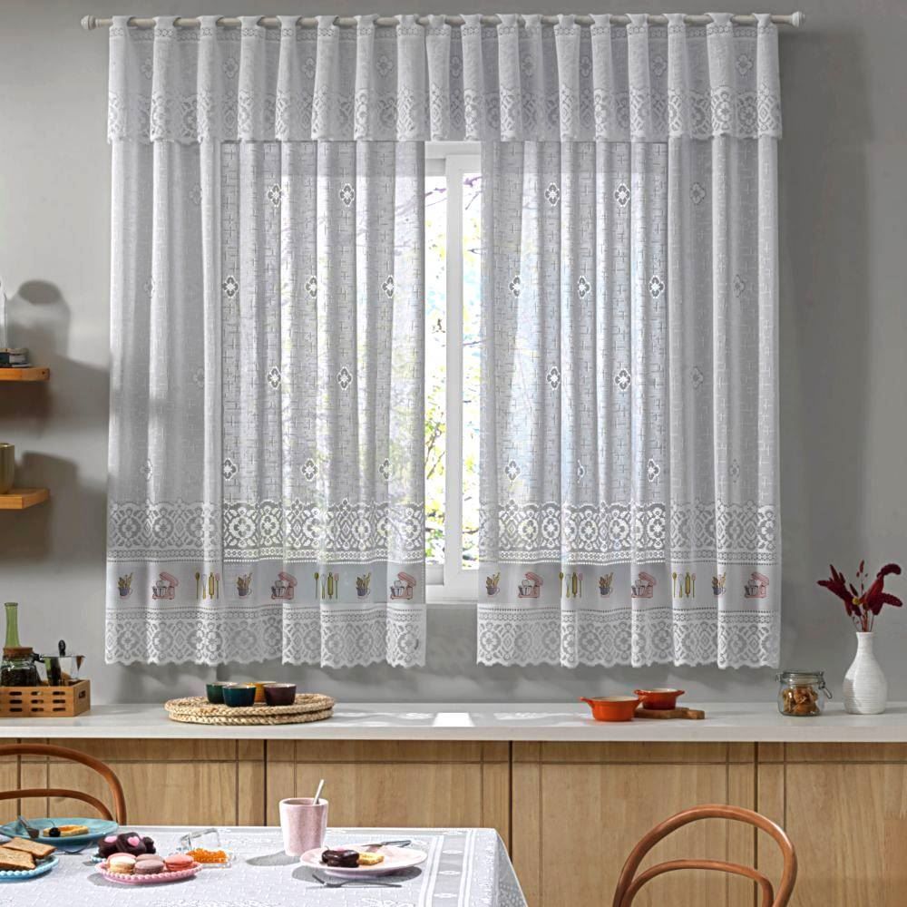 Cortina De Renda Para Cozinha Valencia 2,00X1,20M Havan Casa - Ateliê Dos Sabores