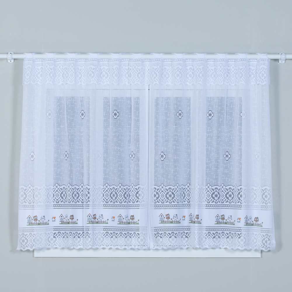 Cortina De Renda Para Cozinha Valencia 2,00X1,20M Havan - Corujinhas