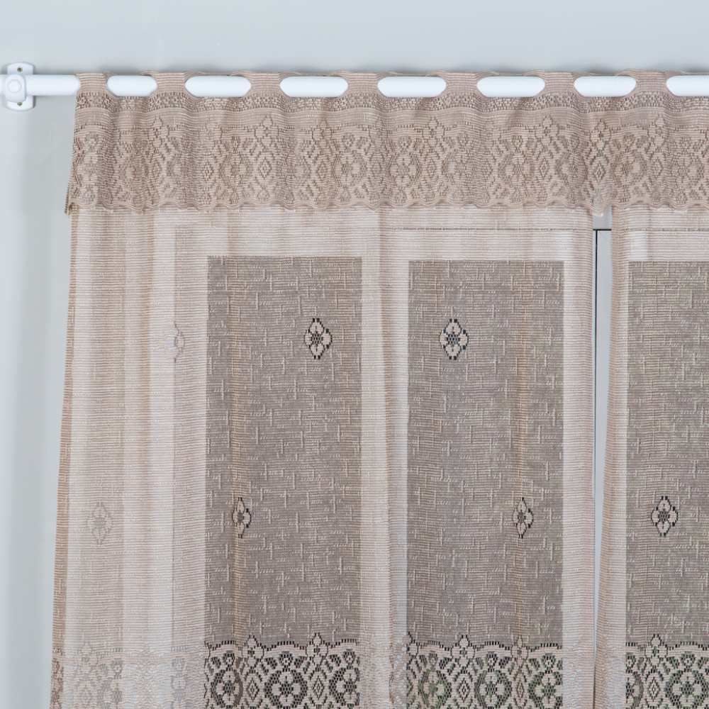 Cortina De Renda Para Cozinha Valencia 2,00X1,20M Havan - Café Taupe