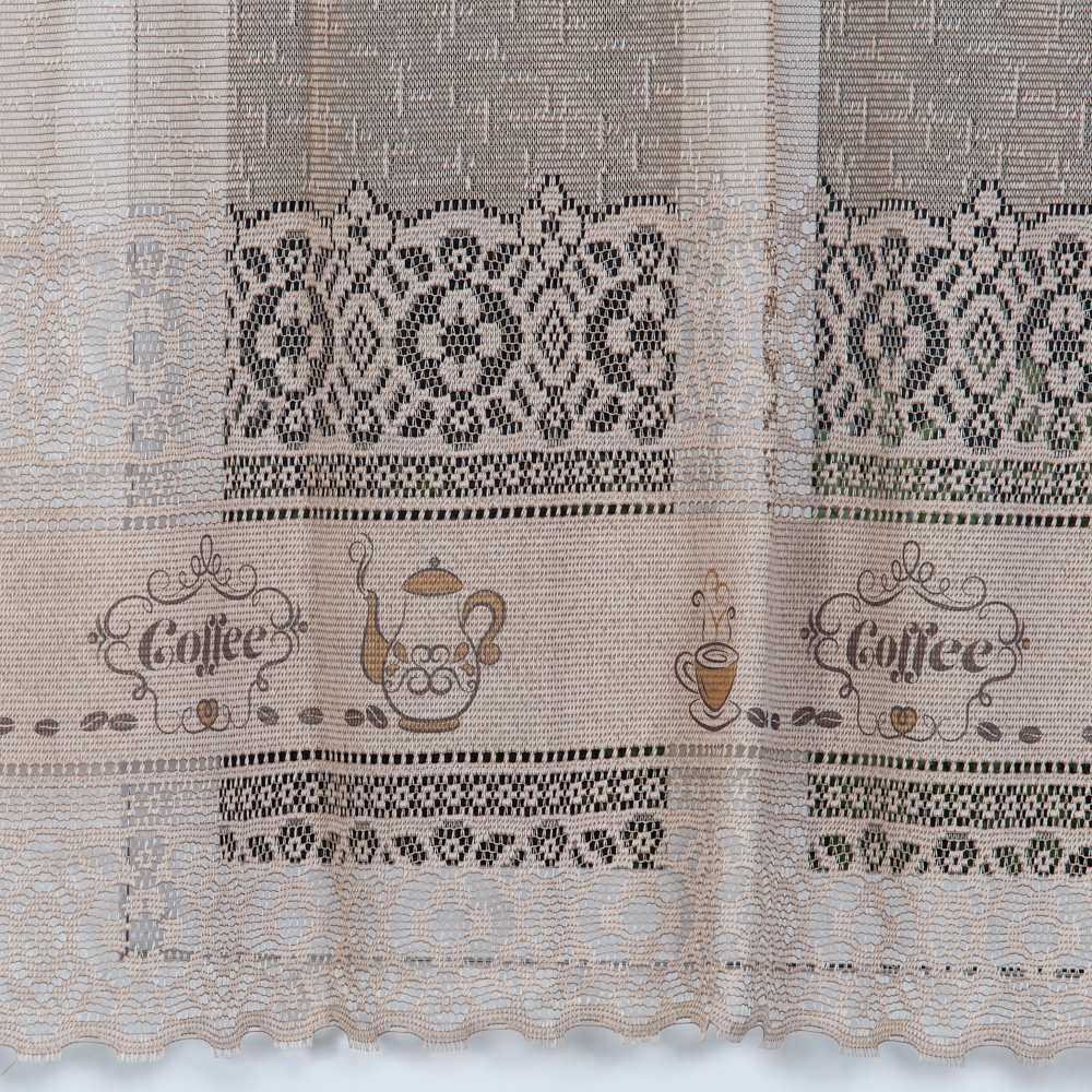 Cortina De Renda Para Cozinha Valencia 2,00X1,20M Havan - Café Taupe