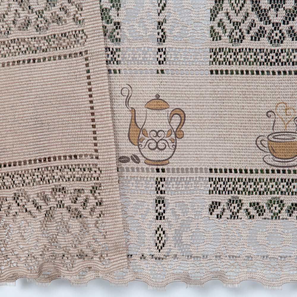Cortina De Renda Para Cozinha Valencia 2,00X1,20M Havan - Café Taupe