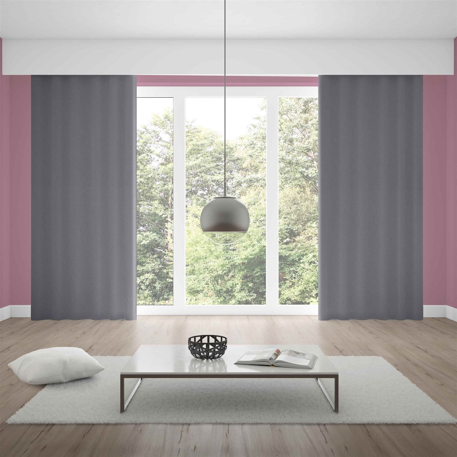 Cortina Duplex 2,60X1,70M Lisa Quarto E Sala - Titanio