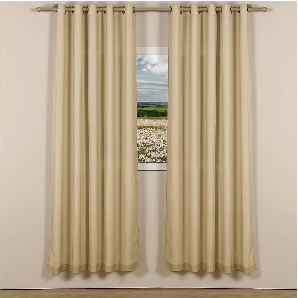 Cortina Duplex 3,00X2,30 M Para Quarto E Sala Havan Casa - Areia